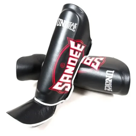 Sandee Cool-Tec Black White Red Shin Guards