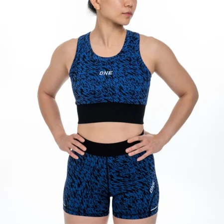 ONE Elite Sports Crop- Blue Black