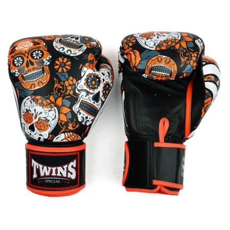 Twins FBGVL4-53 Calaveras Boxing Gloves Orange
