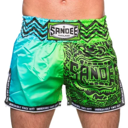Sandee Muay Thai Shorts Warrior- Green/Blue