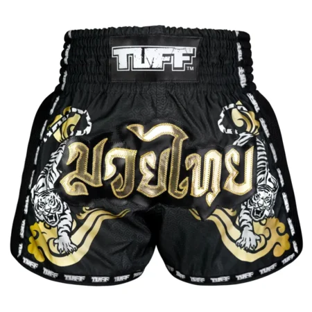 TUFF MSC120 Muay Thai Shorts Black Twin Tiger