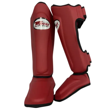 Twins SGS10 Red-Black Double Padded Shin Guards