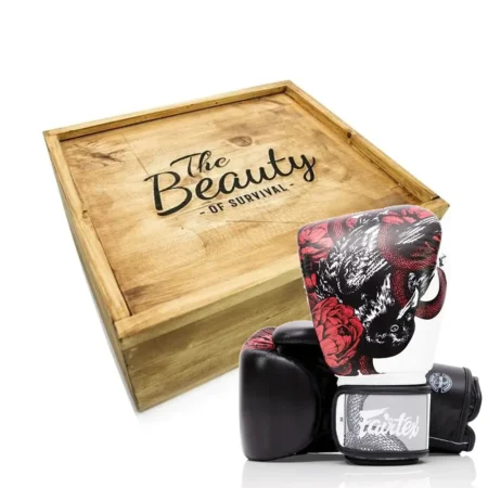 Fairtex BGV24 The Beauty of Survival Muay Thai Gloves with Wooden Box