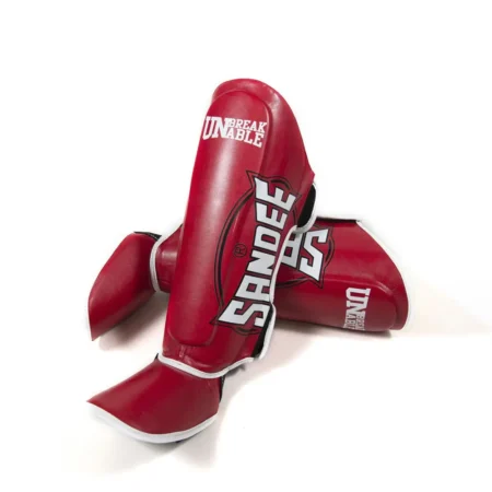Sandee Cool-Tec Red White Shin Guards