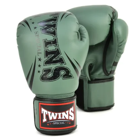 Twins FBGVDM3-TW6 Olive Non-Leather Muay Thai Gloves