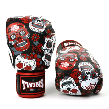 Twins FBGVL3-53 Red Skulls Muay Thai Gloves