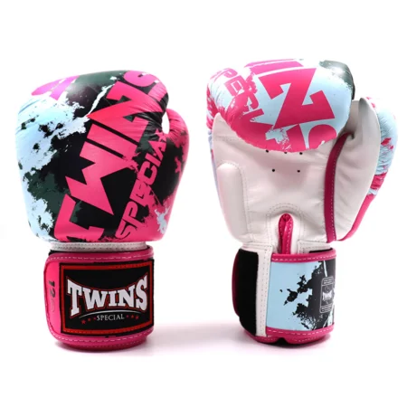 Twins FBGVL3-61 Candy Pink White Muay Thai Boxing Gloves