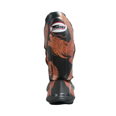 Twins FSGL10-49 Flying Dragon Copper/Black Double Padded Shin Guards