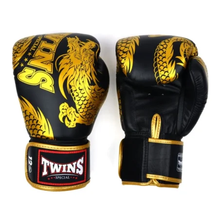 Twins FBGVL4-49 Gold Flying Dragon Muay Thai Gloves