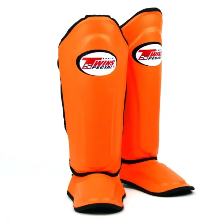 Twins SGL10 Orange Black Double Padded Shin Guards