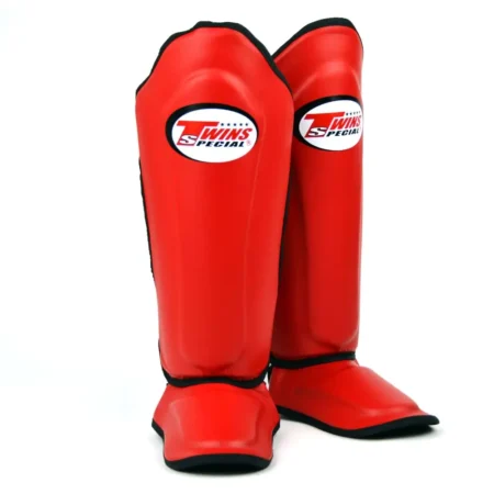 Twins SGL10 Red Black Double Padded Shin Guards